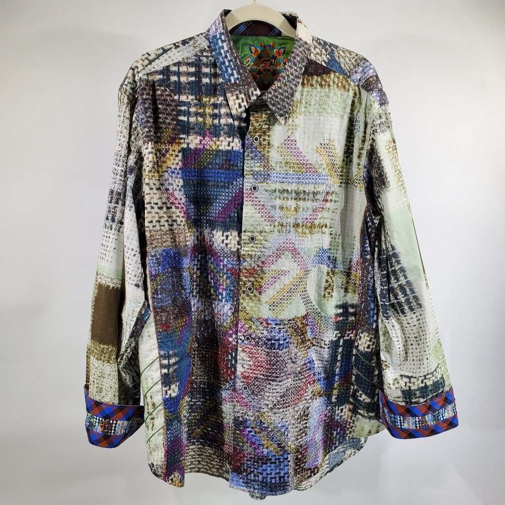 Amazing 2XL Robert Graham Embroidered Shirt